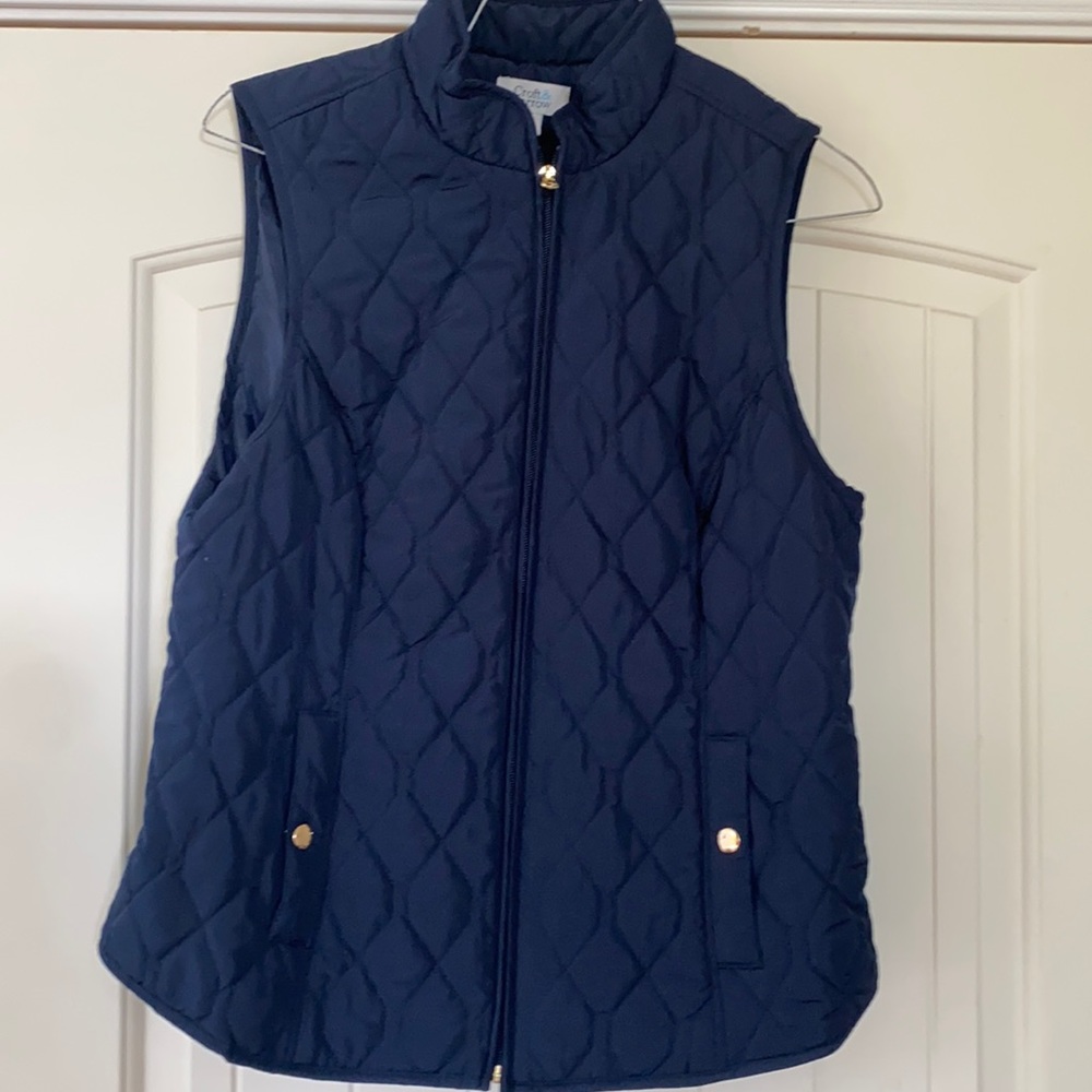 Navy blue women’s vest. Size M